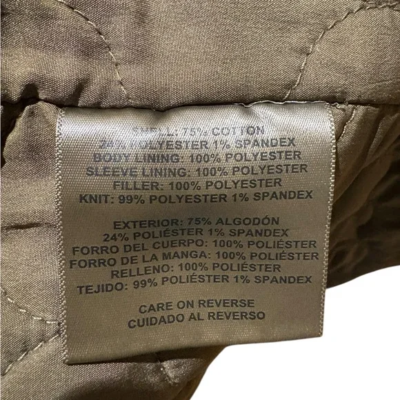 Levi's jacket, khaki-colored twill utility trucker jacket with patches. Size M - Picture 9 of 9